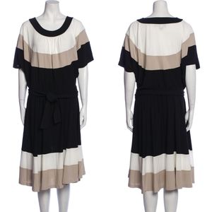 St. John Colorblock Midi Dress
